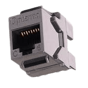Opterna 180° CAT 6A Unshielded Keystone Jack with T568A/B Label - (SCSJAC6AUTP)