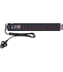 Wall Mount - Basic PDU, Schuko Type 10 outlets, Schuko Input Plug - EPDHSC10-SC-13-BK