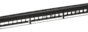 Opterna 19” Modular UTP patch panel, 48 ports, 1U, without modules, with rear cable management-SCSPPU48UTP
