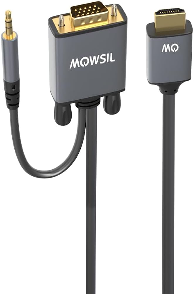Mowsil VGA to HDMI with Audio 2mtr Cable