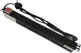 Wall Mount - Basic PDU, UK type, 8 outlets, UK Input Plug - EPDHUK08-UK-13-BK