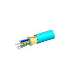 DATACOM DC-FO5M3CTBAYSZ-04 4F Multimode OM3 Tight Buffered Indoor Cable, Aramid Yarn, LSZH Jacket, Aqua