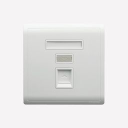 Schneider Pieno Single Faceplate UK White