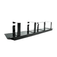 DATACOM - 2U 19" CABLE MANAGER WITH 5 PLASTIC RINGS - BLACK COLOR - DC-CMT19-2UBKP