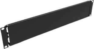 Wall Mount - 2U, 19" rack mount Blank Panel, black, Metal - EBP02RMM-BK