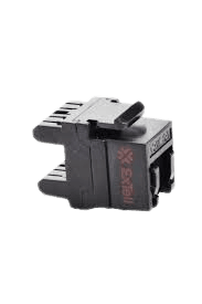 ExTell - CAT 6A 180° Unshielded Keystone Jack without Shutter - EK6AU180-WH