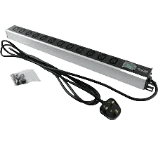 Excel 10-Way Switched Vertical Power Strip 16A-D16-10-EXL