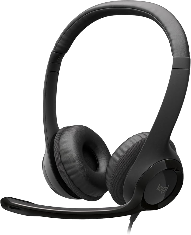 Logitech H390 Wired Headset for PC/Laptop, Stereo Headphones