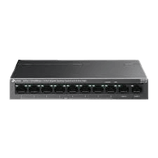 TP-Link - LS1210P , 8-Port PoE+ Desktop Switch , 2x Gigabit Ports With 96W PoE Budget & Fanless Design