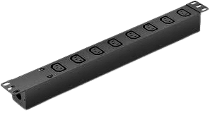 DATACOM - BASIC PDU,16A 1U HORIZONTAL SINGLE PHASE 10 WAY-IEC C-13 OUTLET, NO BREAKER,IEC60320 INPUT SOCKET