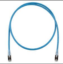 Panduit Cat6A 26AWG Shielded LSZH Patch Cord Blue 1mtr