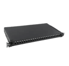 DATACOM - 1U 19" 12 PORT LC DUPLEX (SC SIMPLEX) UNLOADED SLIDING PATCH PANEL WITH SPLICE TRAY-BLACK