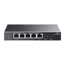 TP Link - 5-Port Gigabit Desktop PoE+ Switch With 1-Port PoE++ In & 4-Port PoE+Out - TL-SG1005P-PD